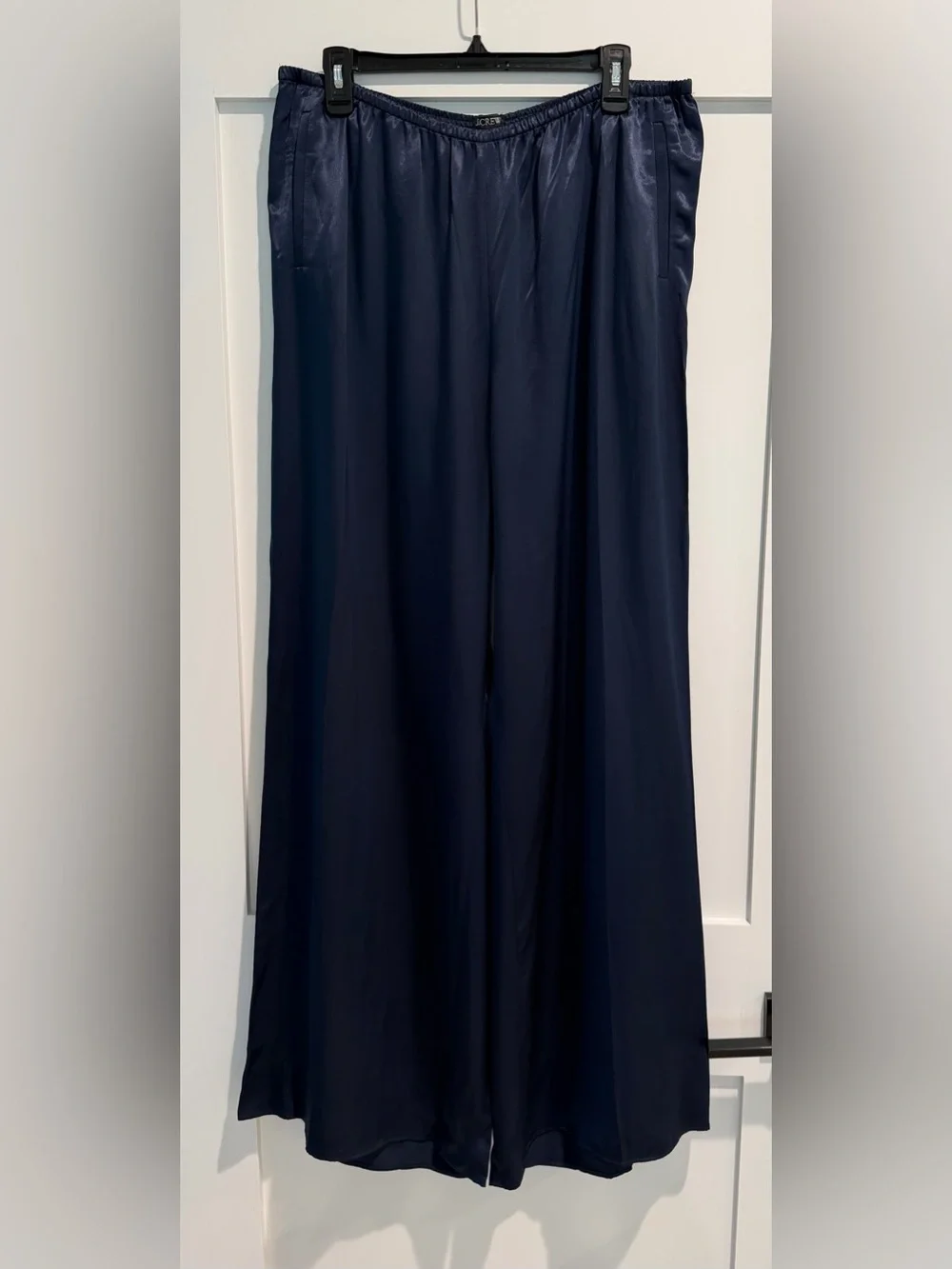 NEW J. Crew Cosmo pant in luster charmeuse, Navy XL Tall CN716 $158 relaxed fit